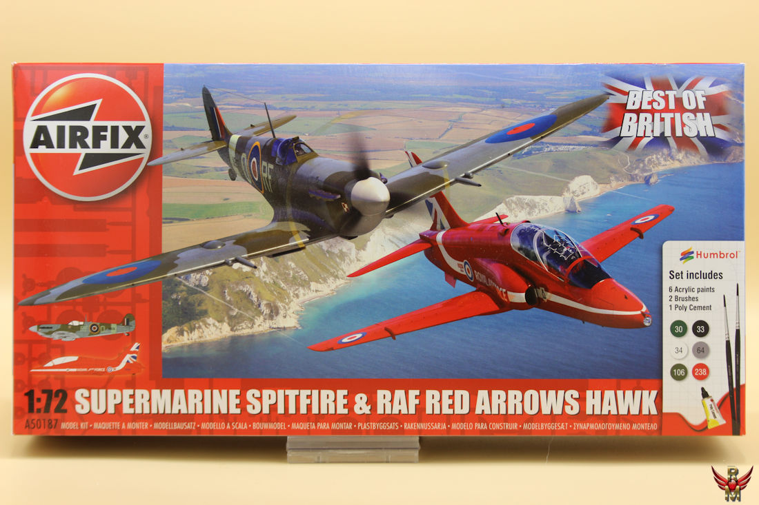 Airfix 1/72 Best of British Supermarine Spitfire and RAF Red Arrows Hawk