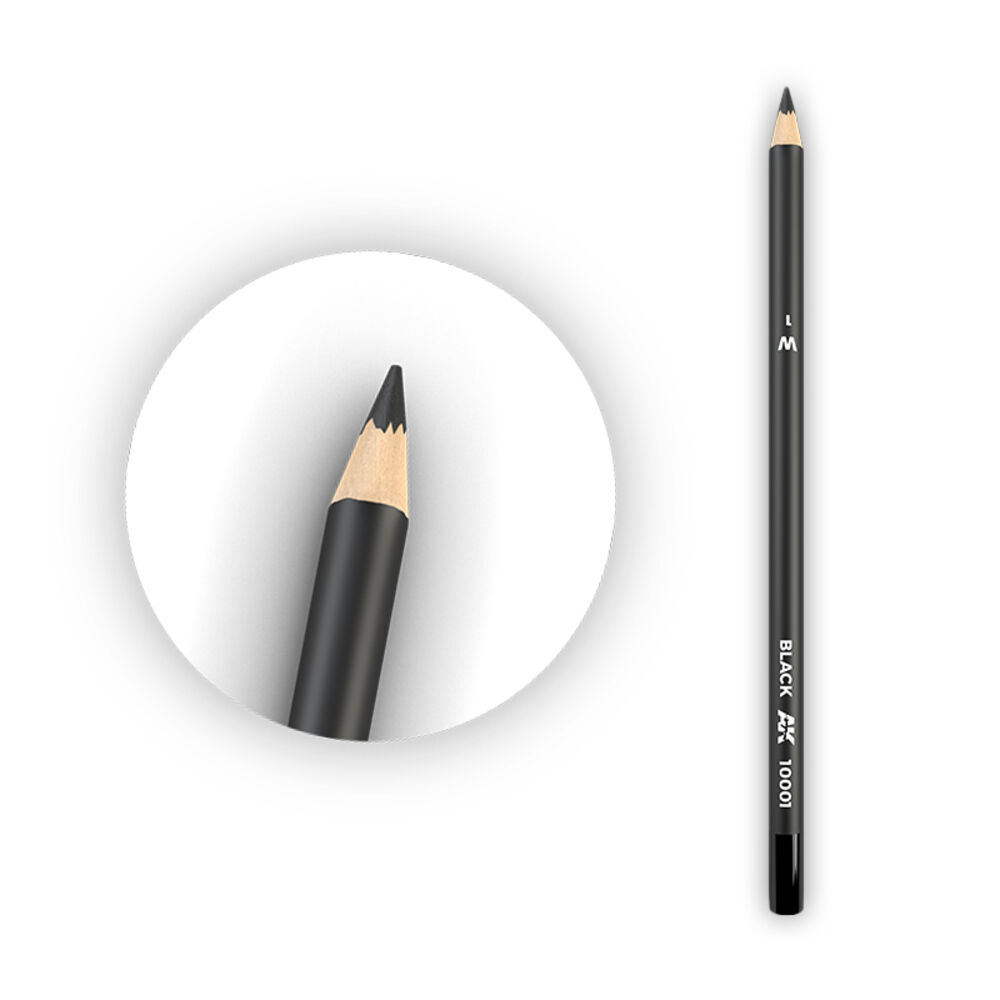 AK Interactive 10001 Watercolor Black Pencil