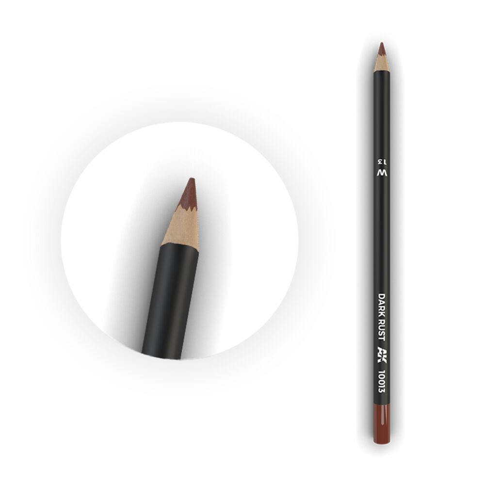 AK Interactive 10013 Watercolor Pencil Dark Rust