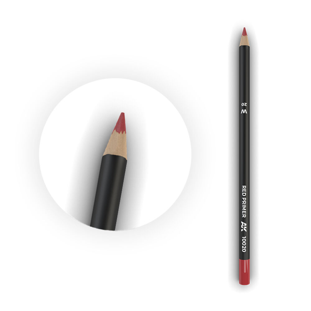 AK Interactive 10020 Watercolor Pencil Red Primer