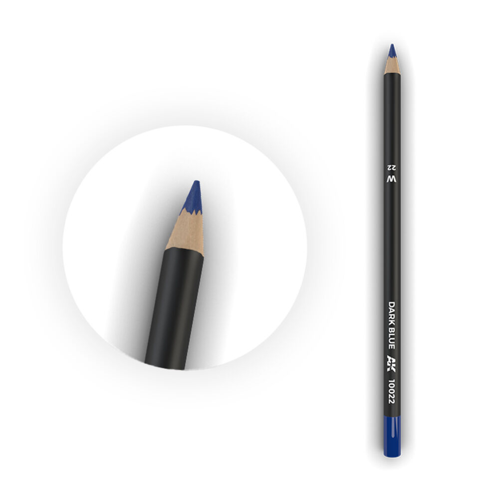 AK Interactive 10022 Watercolor Pencil Dark Blue