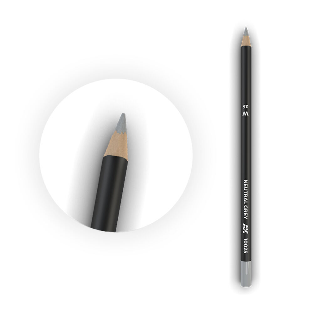 AK Interactive 10025 Watercolor Pencil Neutral Grey