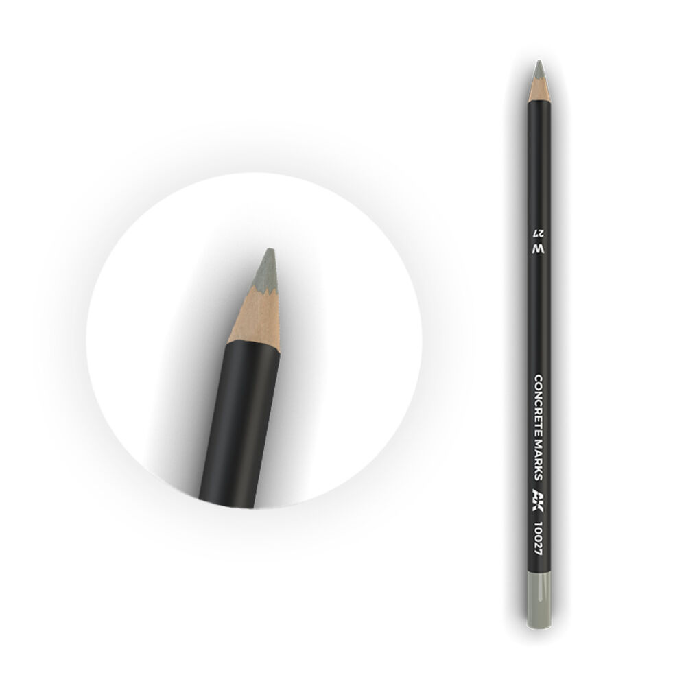 AK Interactive 10027 Watercolor Pencil Concrete Marks