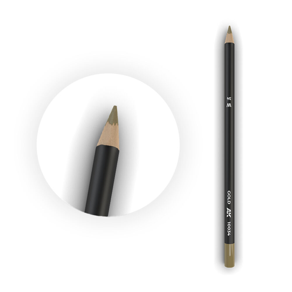 AK Interactive 10034 Watercolor Pencil Gold