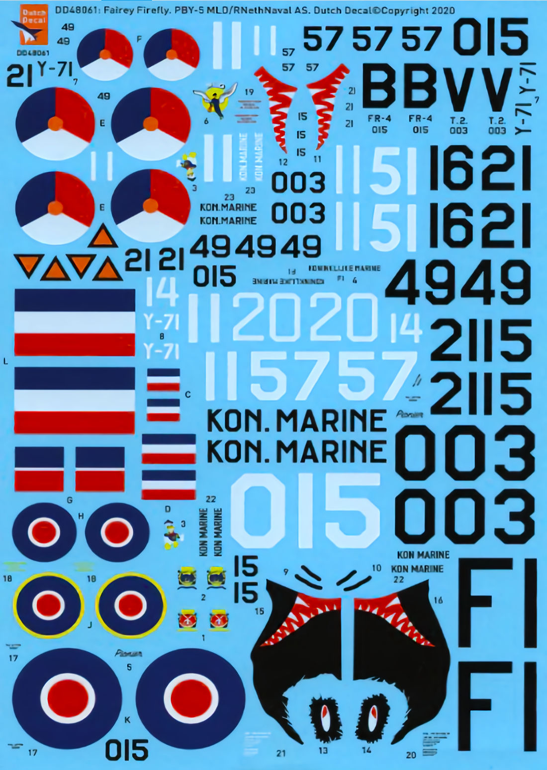 Dutch Decal 1/48 Fairey Firefly Catalina PBY 5 MLD NAS