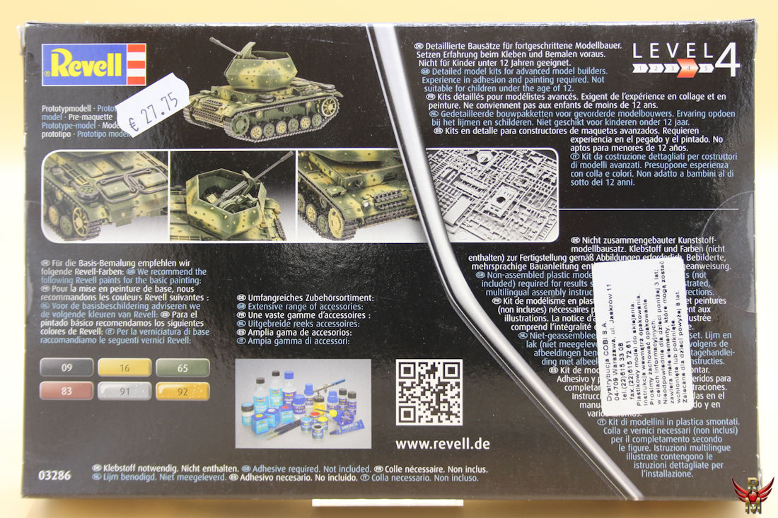 Revell 1/72 Flakpanzer III Ostwind 37mm Flak 43