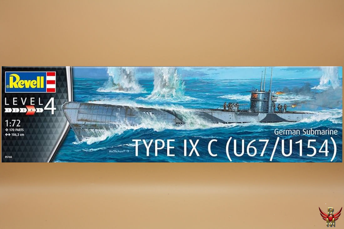 Revell 1/72 German Submarine Type IX C U67/U154