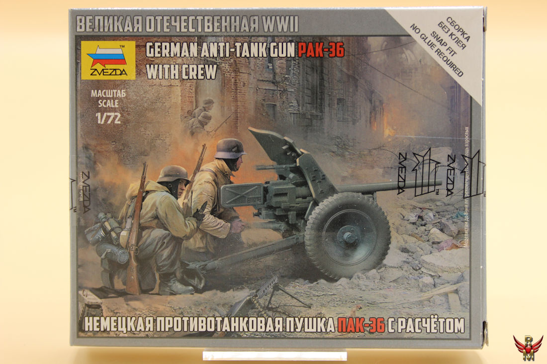 Zvezda 1/72 German Anti-Tank Gun Pak 36 with Crew
