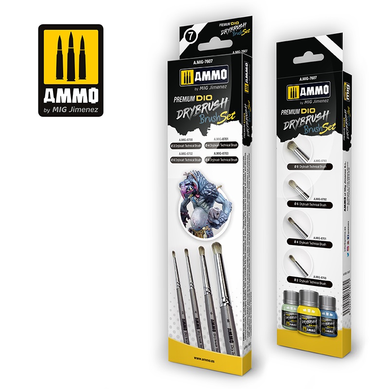 AMMO 7607 PREMIUM DIO DRYBRUSH SET