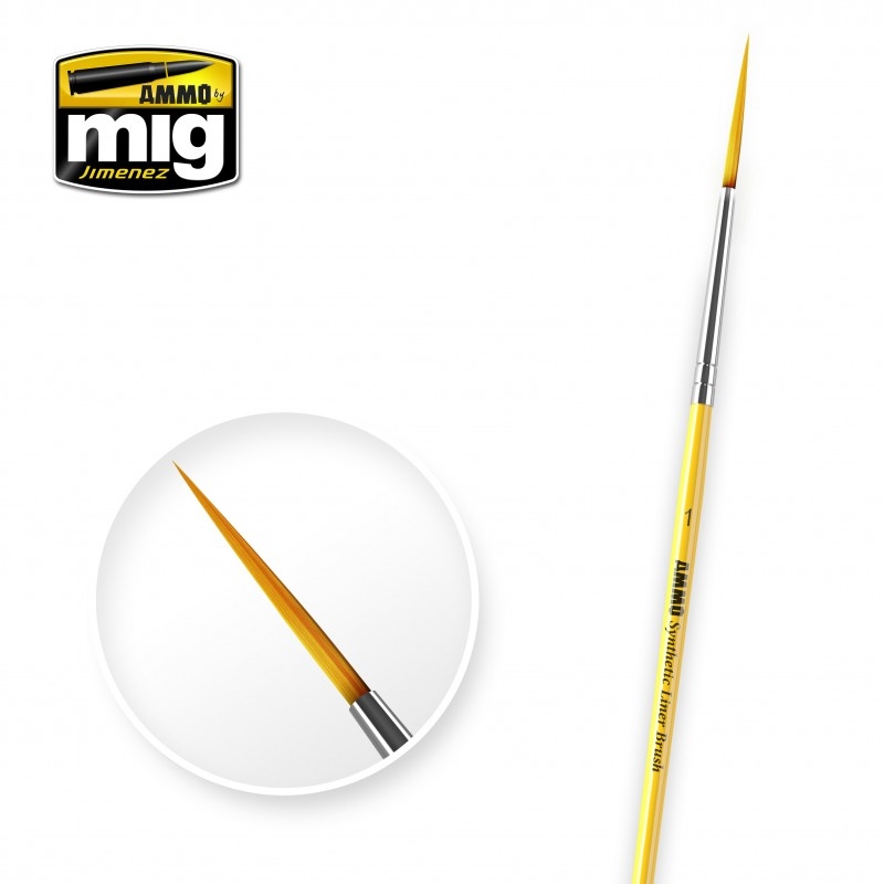 AMMO 8591 SYNTHETIC LINER BRUSH NO. 1