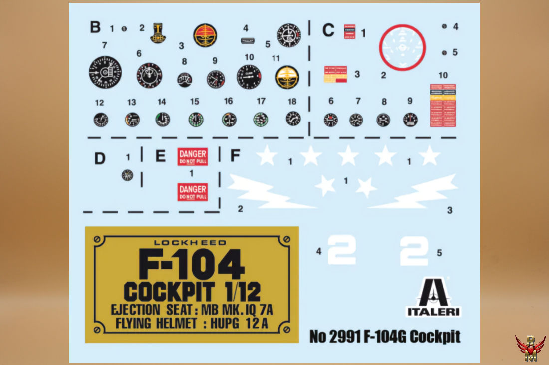 Italeri 1/12 F-104G Cockpit