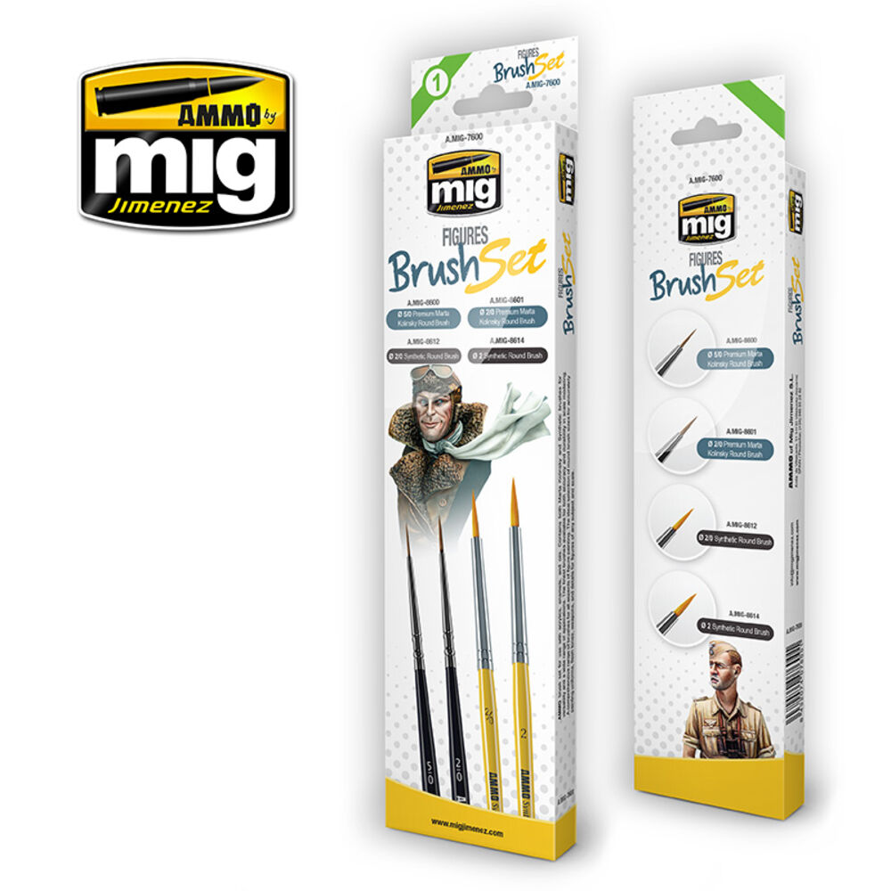 AMMO 7600 Figures Brush Set