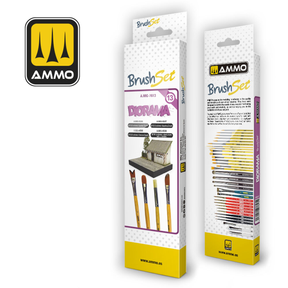 AMMO 7613 Dioramas Brushes Set