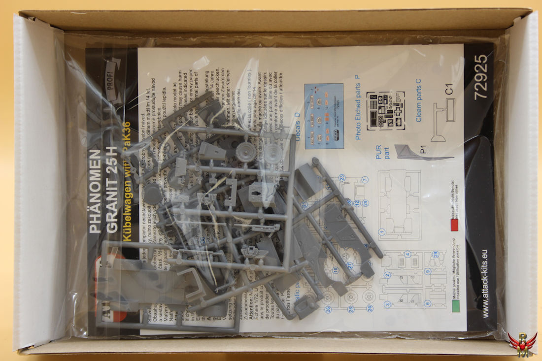 Attack Hobby Kits 1/72 Phänomen Granit 25H Kübelwagen with Pak 36