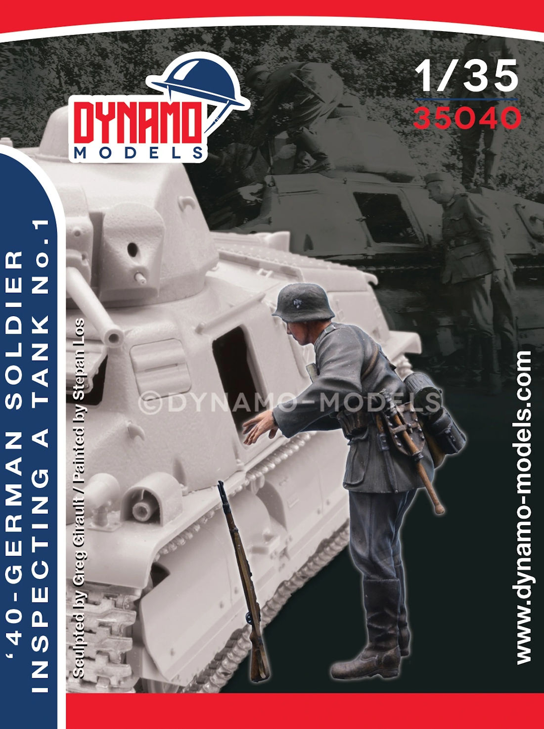 Dynamo Models 1/35 40 – German Soldier Inspecting a tank 1