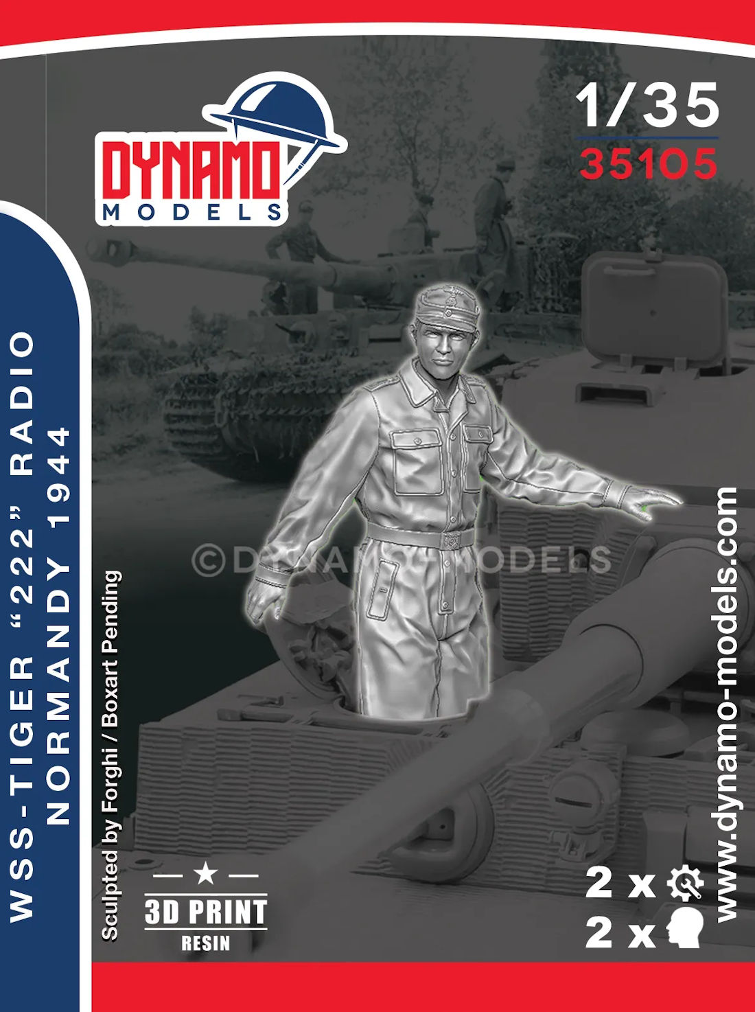 Dynamo Models 1/35 WSS – Tiger 222 Crew Radio Normandy 1944