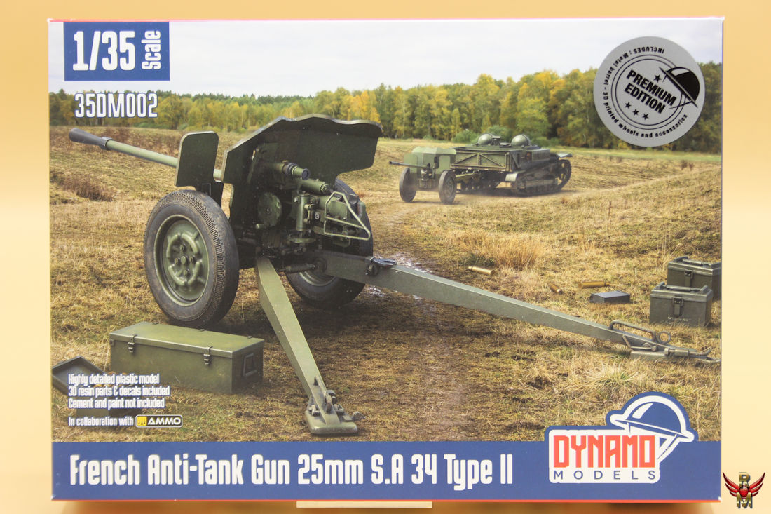 Dynamo Models 1/35 French Anti Tank Gun 25mm SA 34 Type II