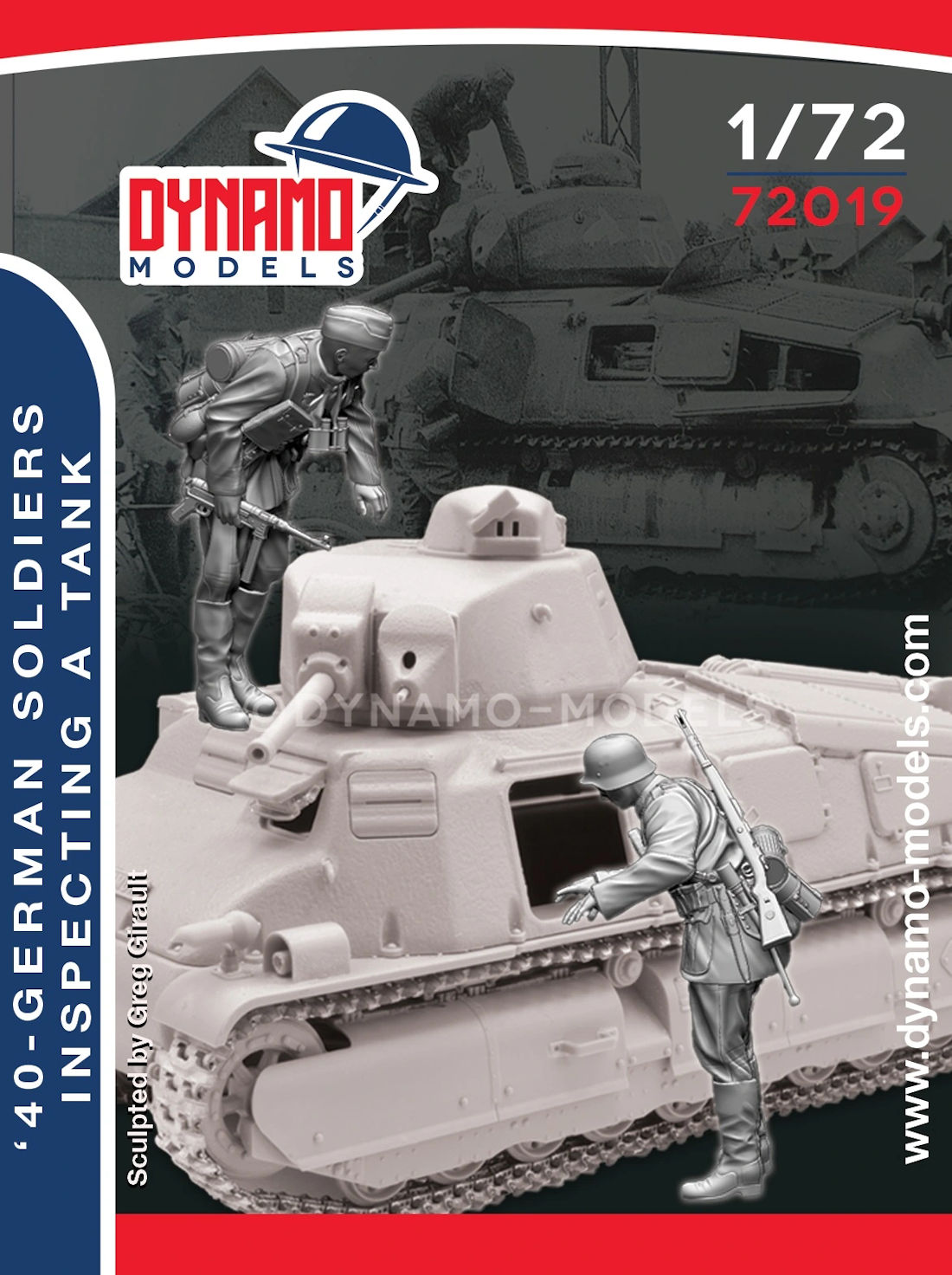 Dynamo Models 1/72 German early war soldiers inspecting a tank