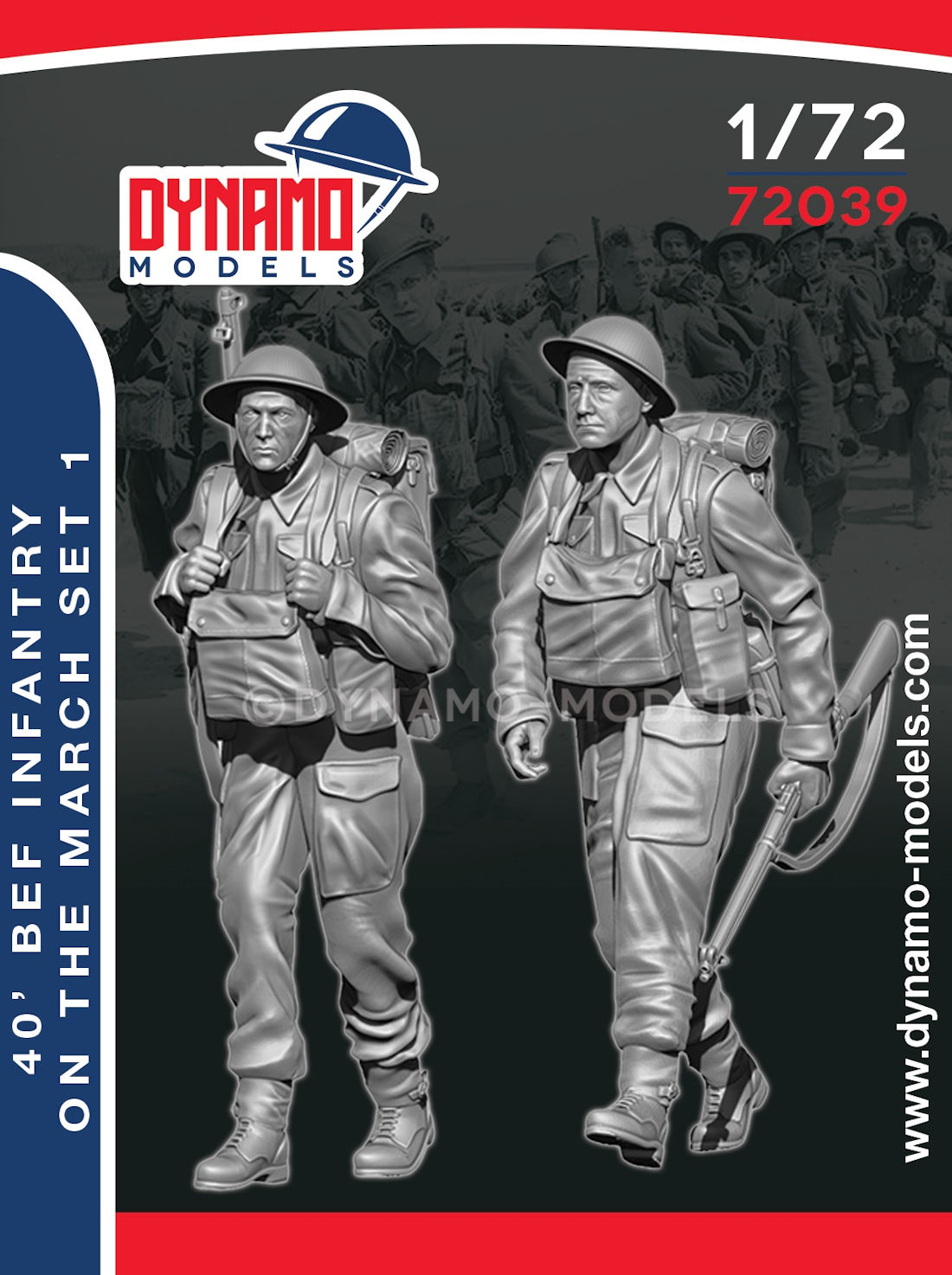 Dynamo Models 1/72 40′ BEF Infantry on the March Set 1