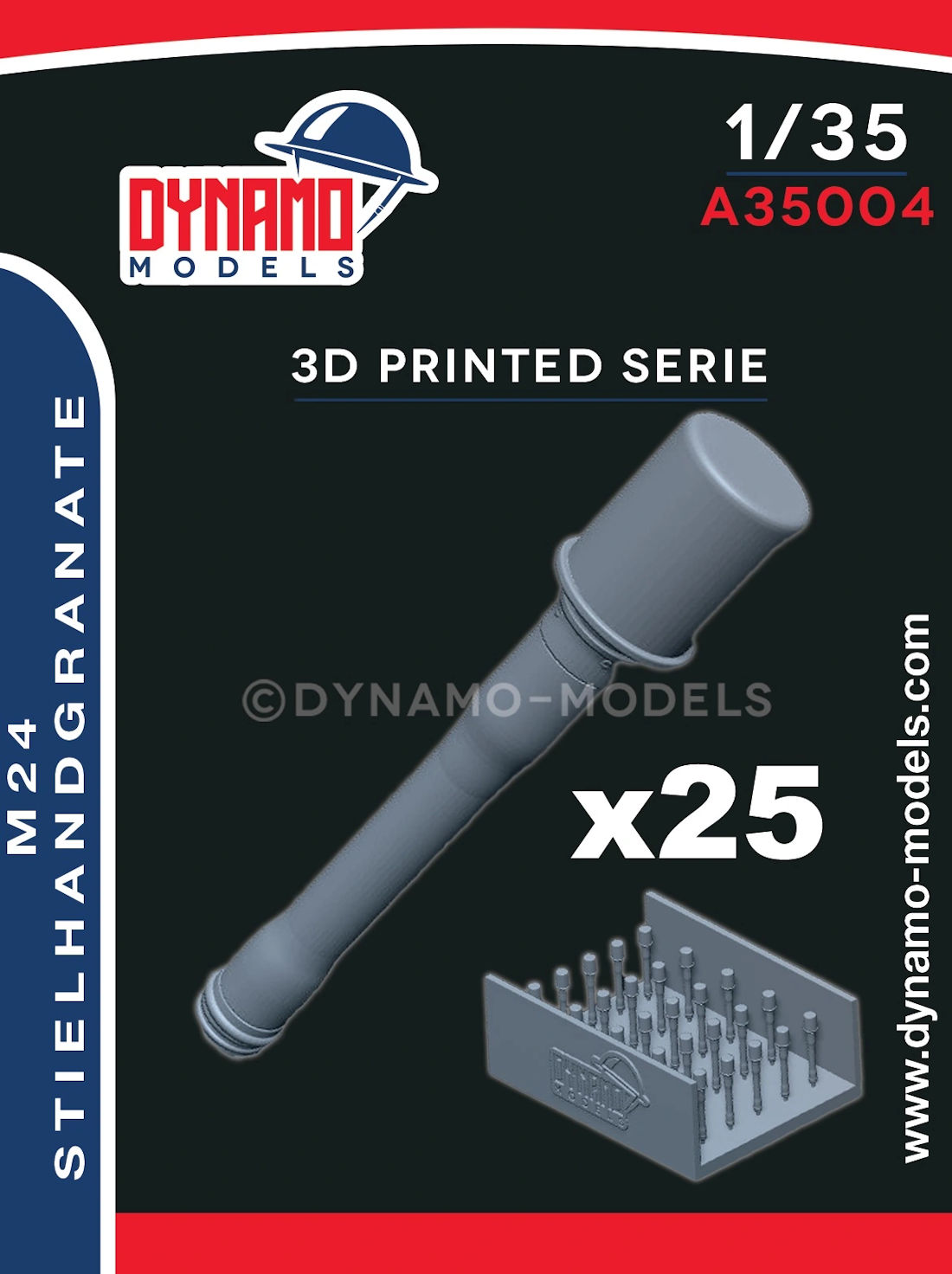 Dynamo Models 1/35 M24 Stielhandgranate – set of 25 pieces