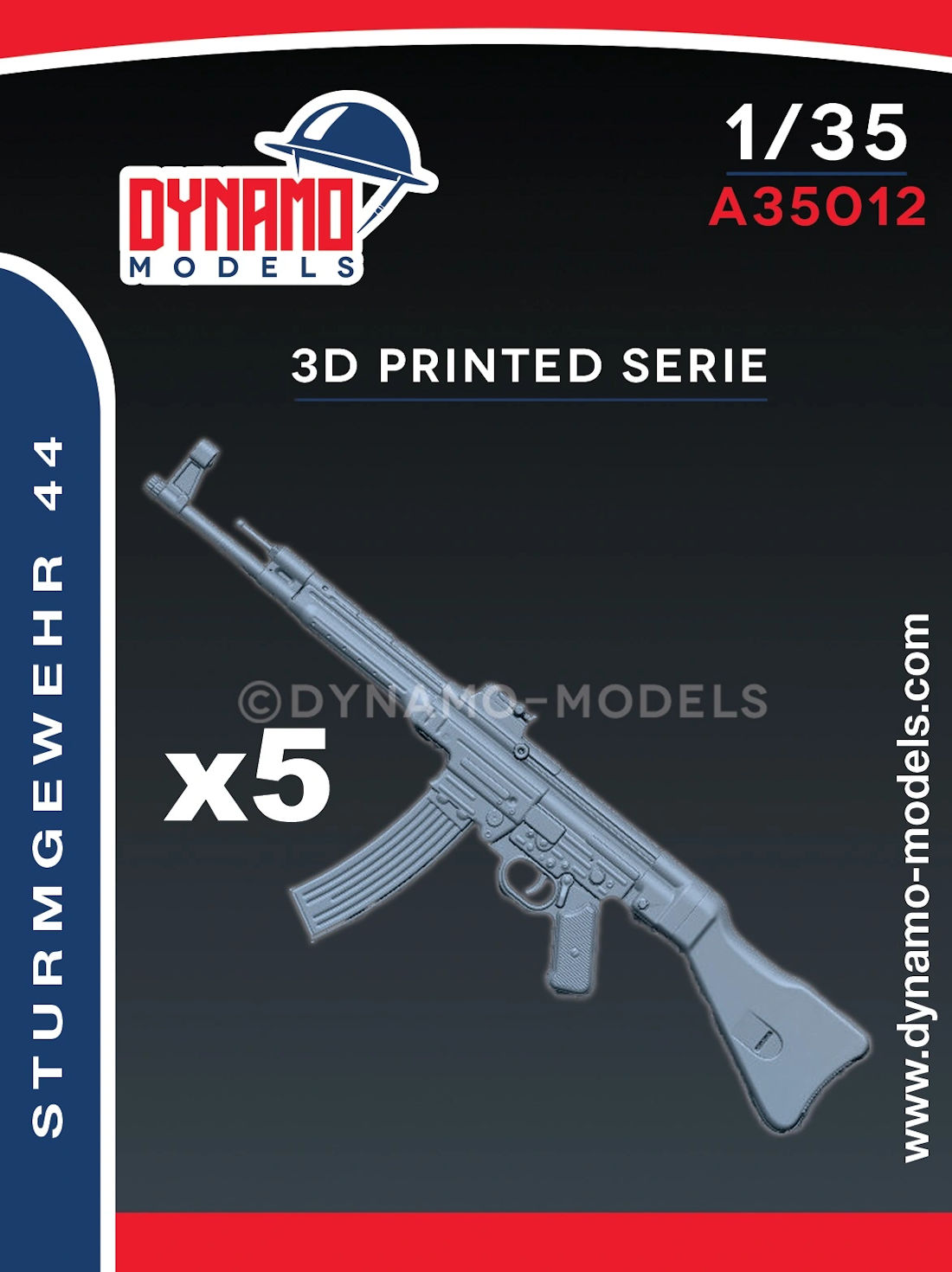 Dynamo Models 1/35 Set of 5 guns – STG 44