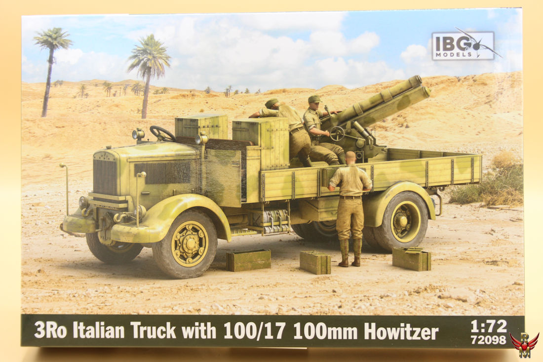 IBG Models 1/72 Italian 3Ro Truck with 100mm Howitzer 100/17