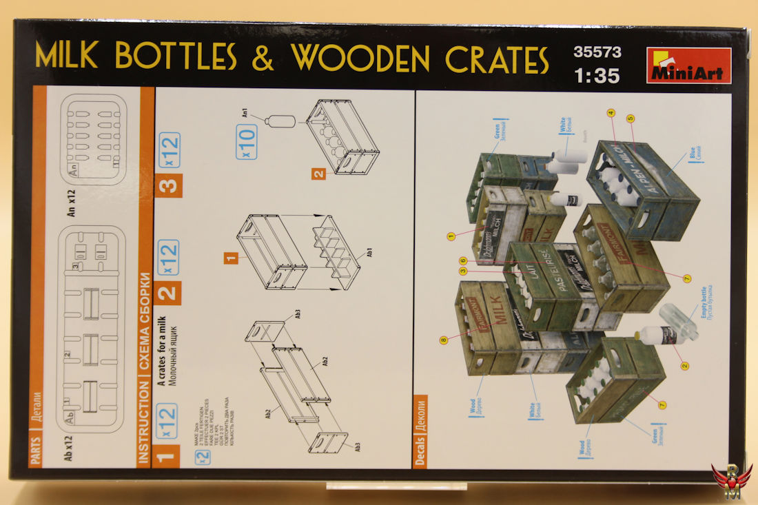 MiniArt 1/35 Milk Bottles and Wooden Crates