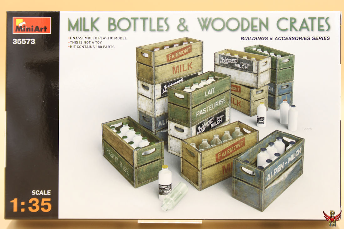MiniArt 1/35 Milk Bottles and Wooden Crates