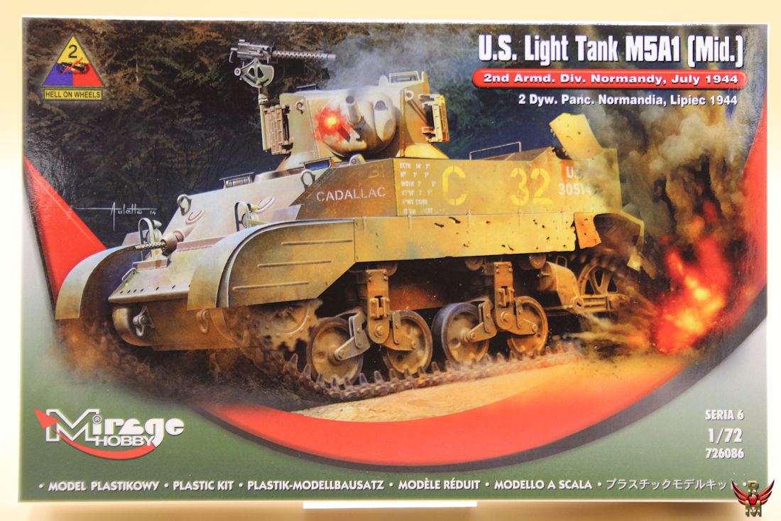 Mirage Hobby 1/72 US light tank M5A1 (mid)