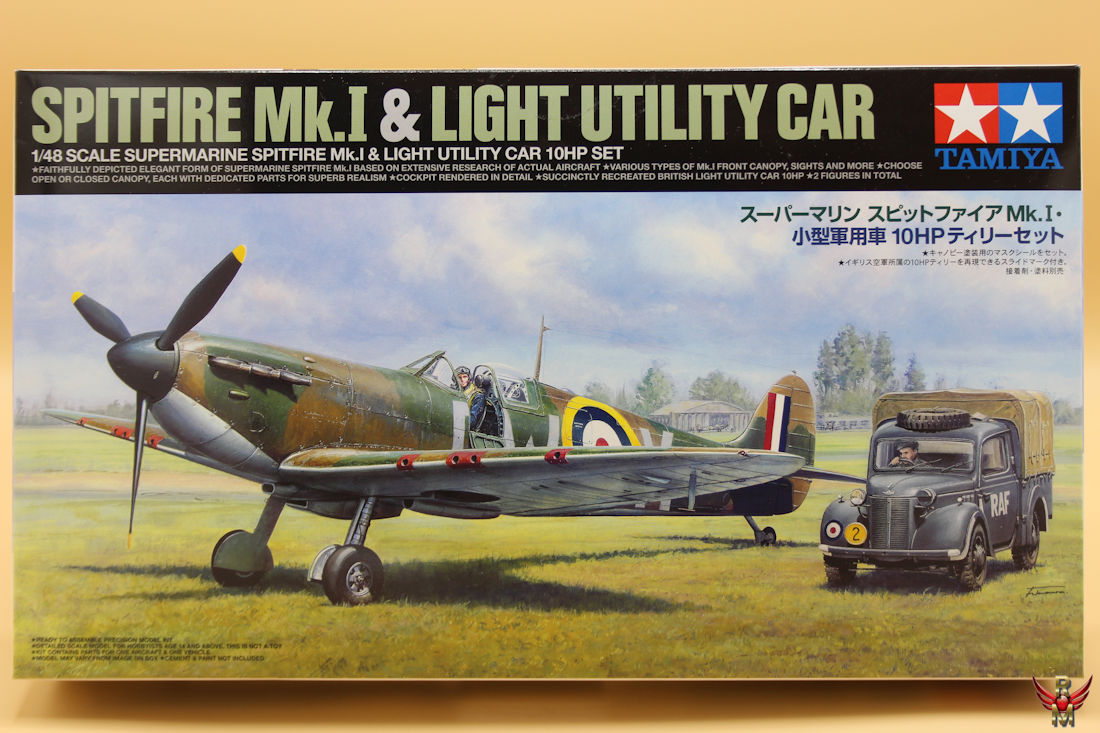Tamiya 1/48 Spitfire Mk I and Light Utility Car