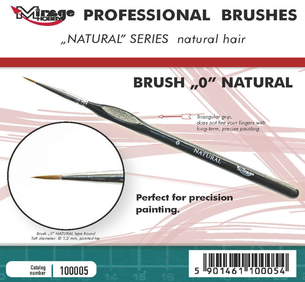 Mirage Hobby 100005 MIRAGE BRUSH NATURAL SIZE 0