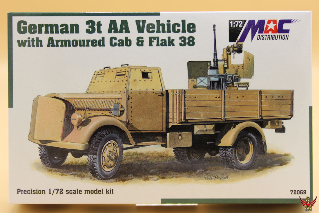 MAC Distribution 1/72 German 3t AA Vehicle with Armoured Cab and Flak 38