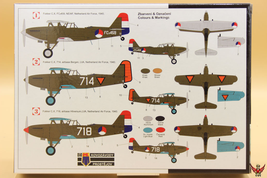 Kovozávody Prostějov 1/72 Dutch Reconnaissance Plane Fokker C X Hi-Tech Limited