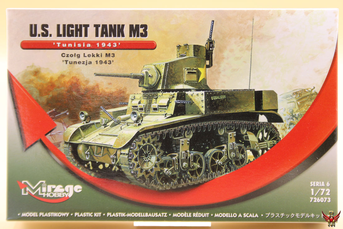 Mirage Hobby 1/72 US M3 light tank Tunisia 1943