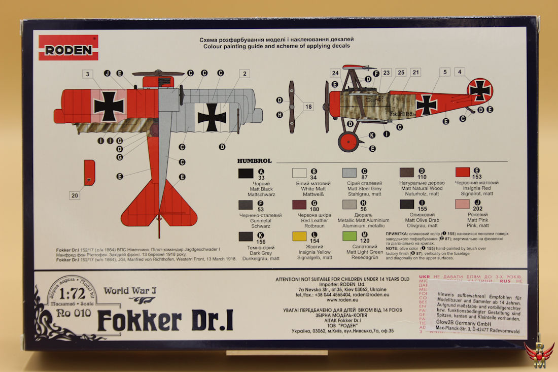 Roden 1/72 Fokker Dr I