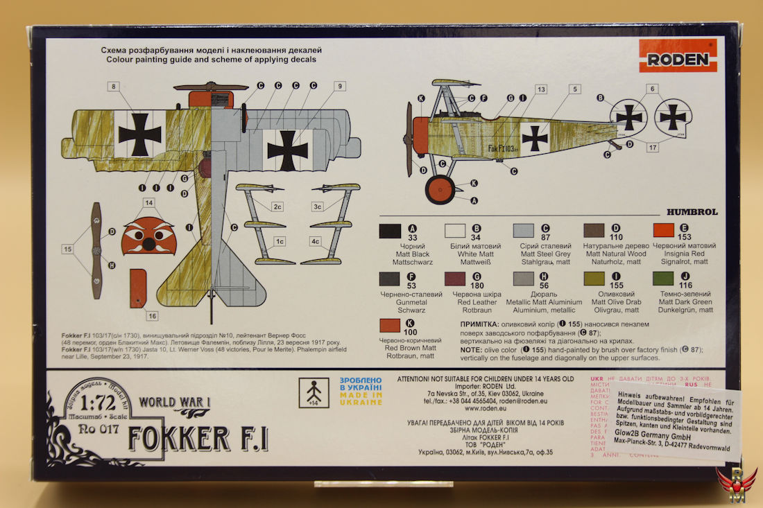 Roden 1/72 Fokker F I