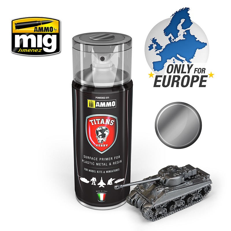 TITANS HOBBY 117 GUN METAL PRIMER 400 ML SPRAY