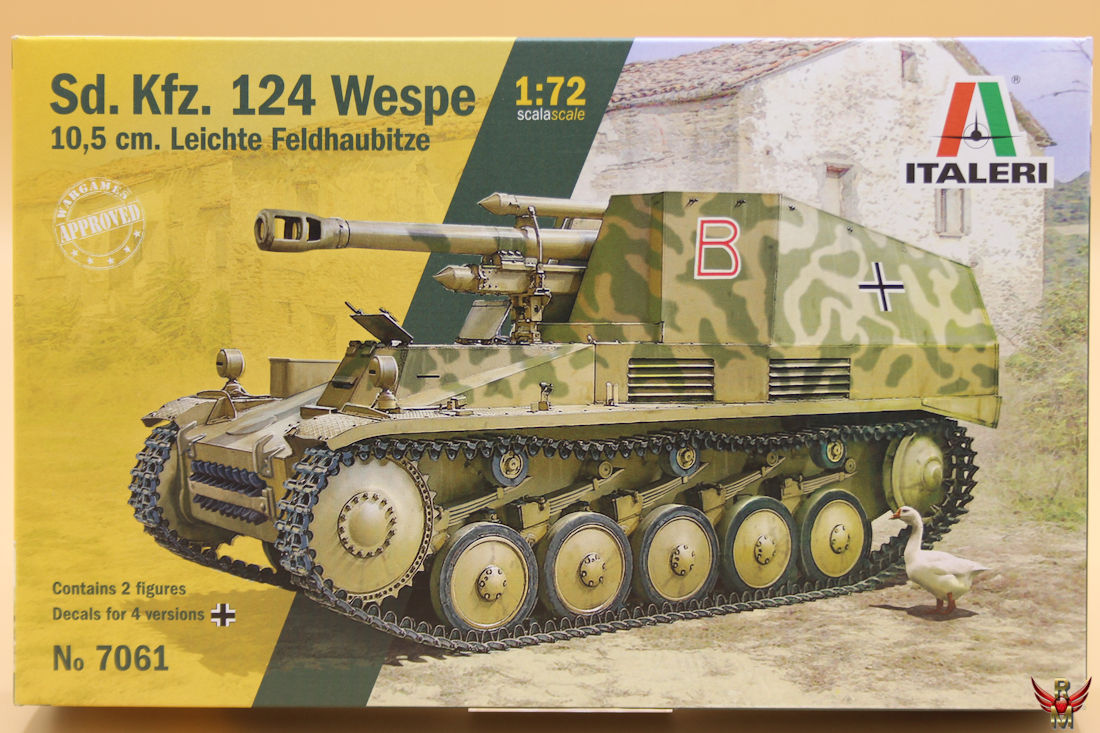 Italeri 1/72 Sd Kfz 124 Wespe 105mm leichte Feldhaubitze