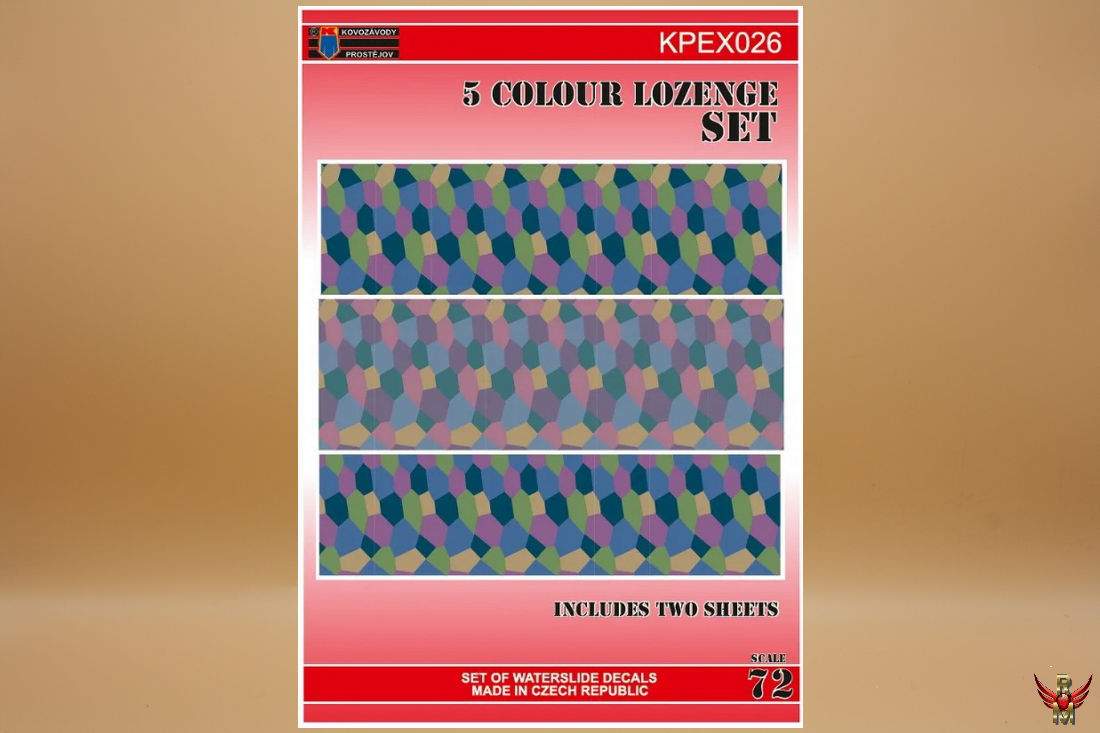 Kovozávody Prostějov 1/72 5 Colour Lozenge Set