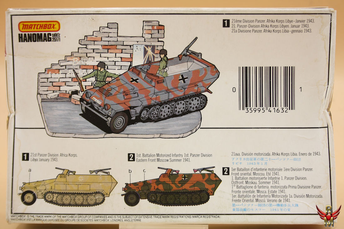 Matchbox 1/76 Hanomag Sd Kfz 251/1 -