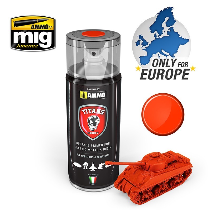 TITANS HOBBY 105 ROYAL RED MATT PRIMER 400 ML SPRAY
