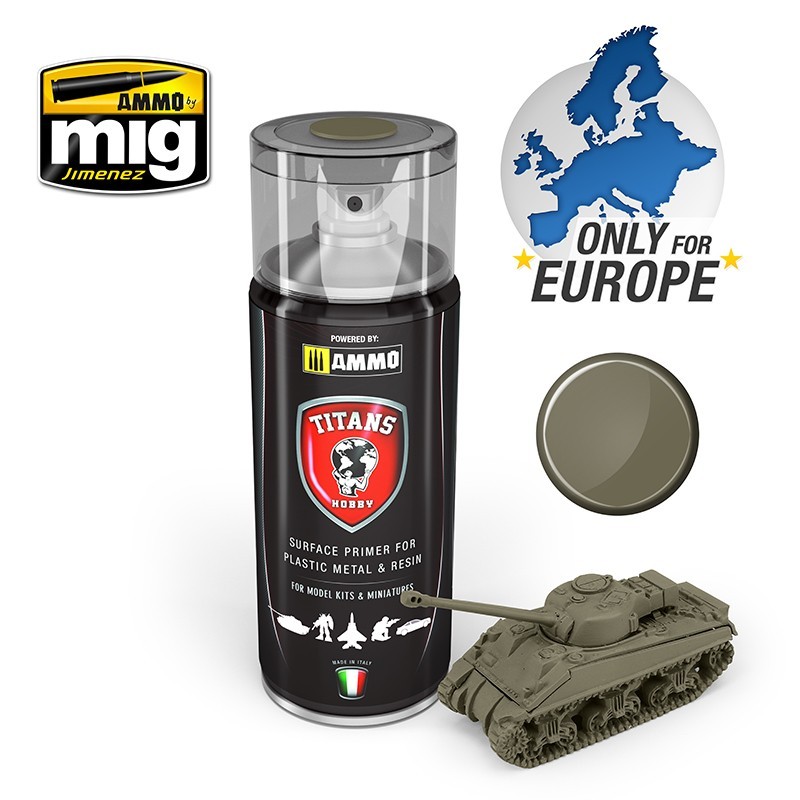 TITANS HOBBY 120 US OLIVE DRAB MATT PRIMER 400 ML SPRAY