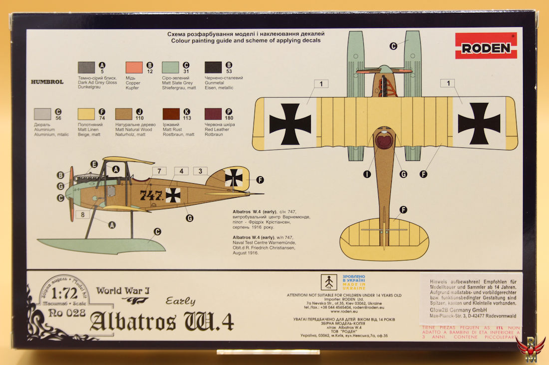 Roden 1/72 Albatros W 4 Early