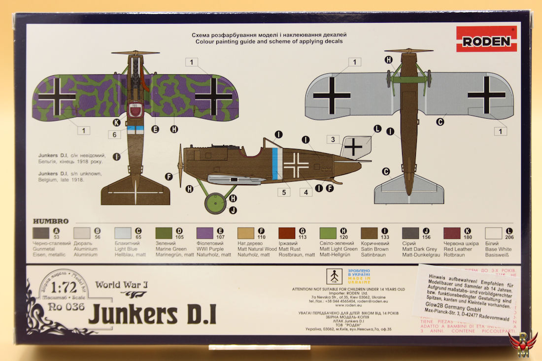 Roden 1/72 Junkers D 1 short fuselage version
