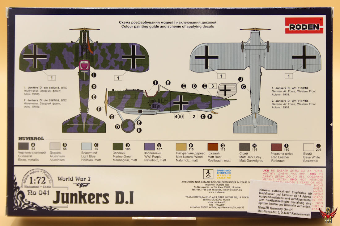Roden 1/72 Junkers D 1 long fuselage version
