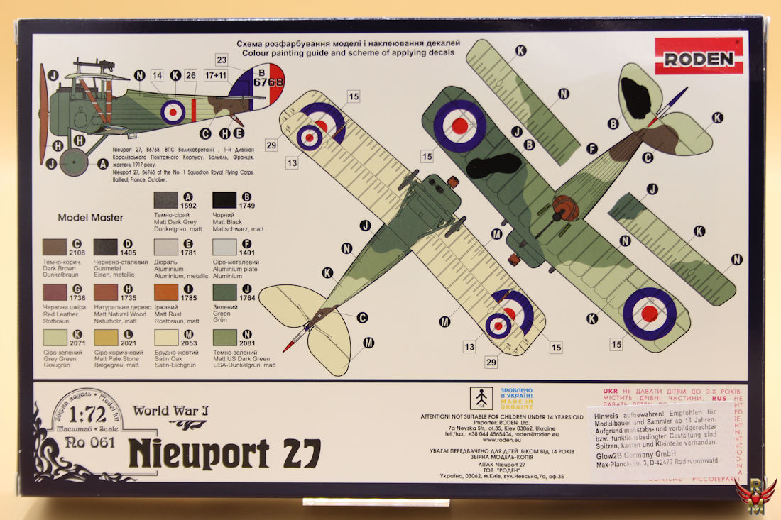 Roden 1/72 Nieuport 27