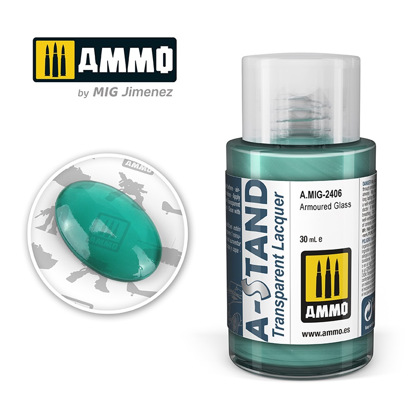 AMMO A-STAND 2406 TRANSPARENT ARMOURED GLASS 30ML JAR
