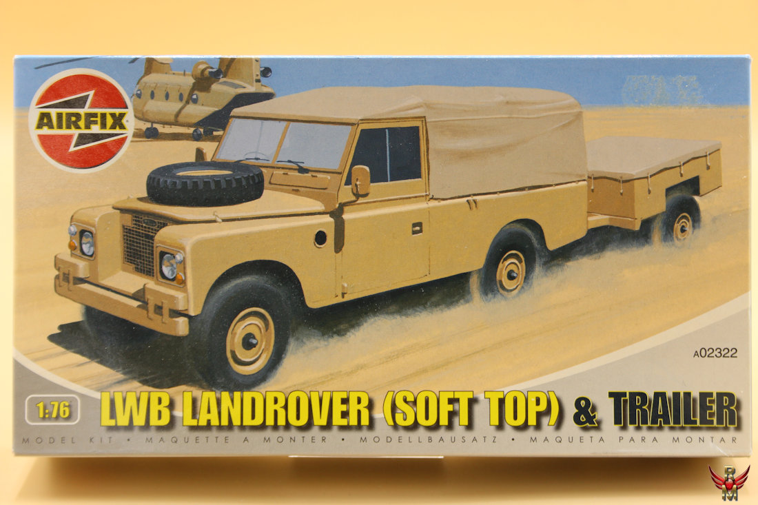Airfix 1/76 LWB Landrover (Soft Top) and Trailer
