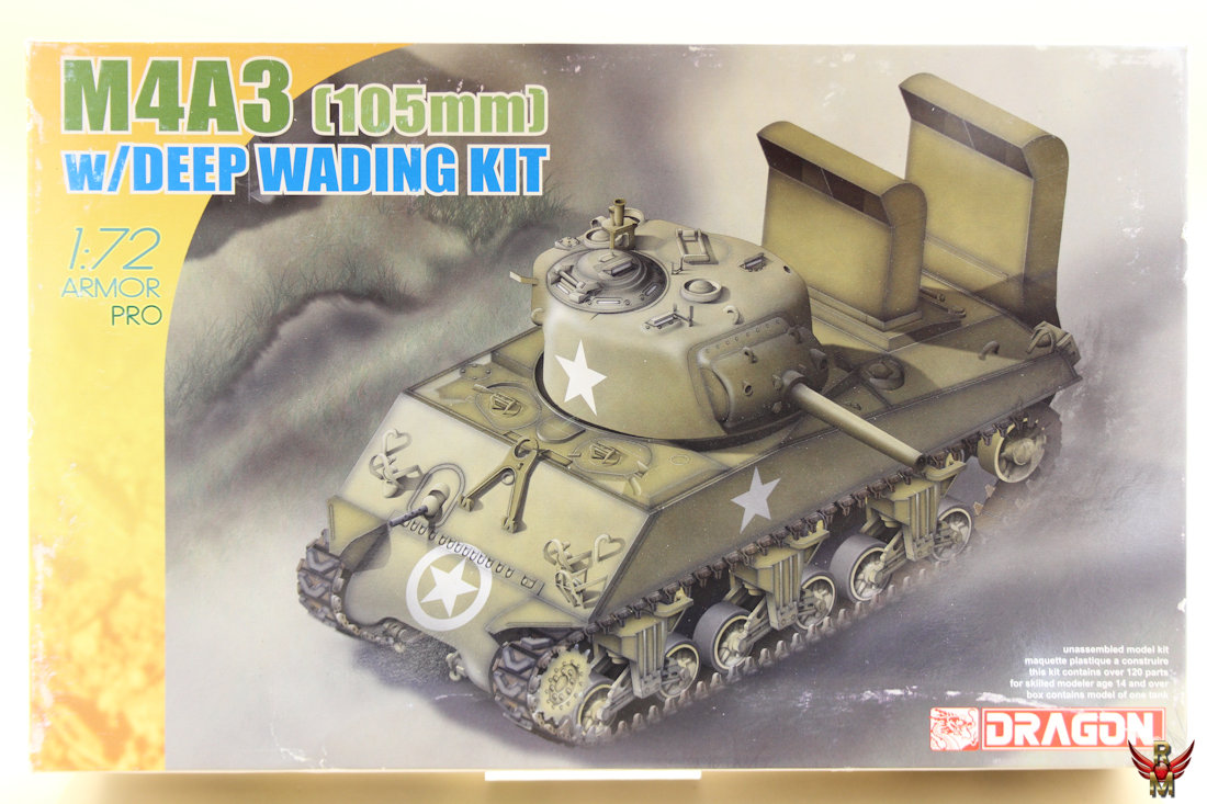 Dragon 1/72 M4A3 105mm Sherman with deep wading kit