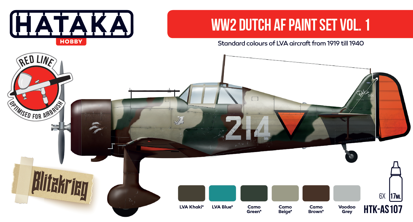 HATAKA AS107 WW2 Dutch AF paint set Vol 1